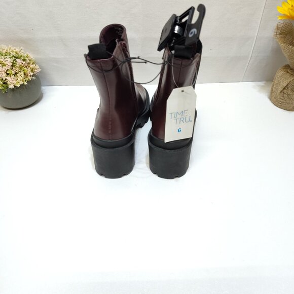 Time and Tru Chelsea Ankle Lug Sole Combat Boot Memory Foam Women's Size 6 NWT - Picture 7 of 11